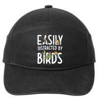 Easily Distracted By Birds 7-Panel Snapback Hat