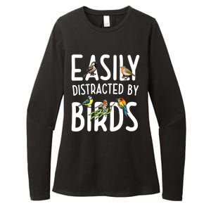 Easily Distracted By Birds Womens CVC Long Sleeve Shirt