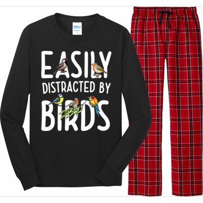 Easily Distracted By Birds Long Sleeve Pajama Set