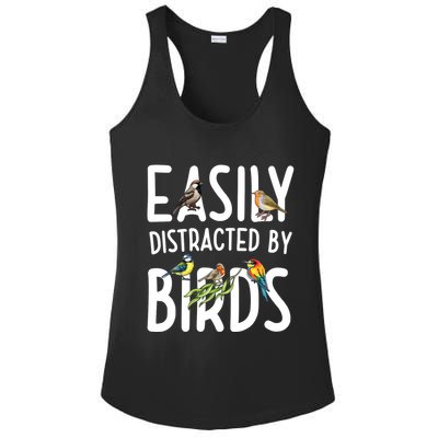 Easily Distracted By Birds Ladies PosiCharge Competitor Racerback Tank