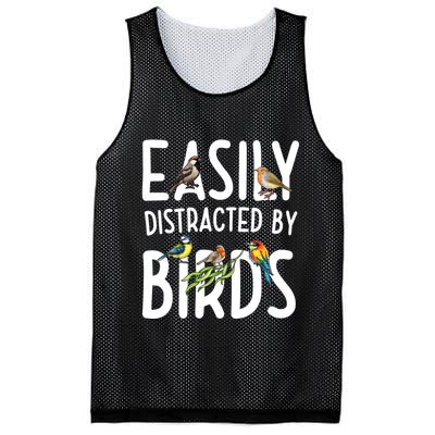 Easily Distracted By Birds Mesh Reversible Basketball Jersey Tank