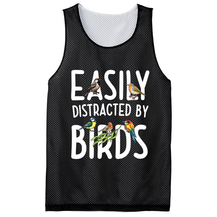 Easily Distracted By Birds Mesh Reversible Basketball Jersey Tank