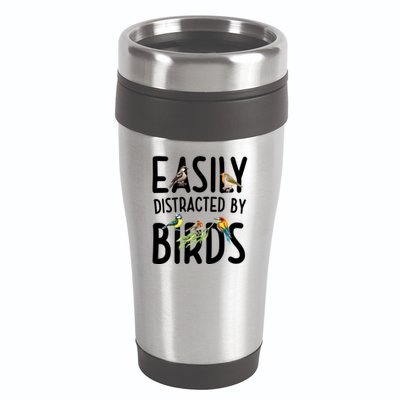 Easily Distracted By Birds 16oz Travel Tumbler