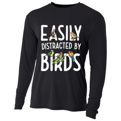 Easily Distracted By Birds Cooling Performance Long Sleeve Crew
