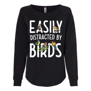 Easily Distracted By Birds Womens California Wash Sweatshirt