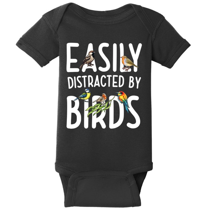 Easily Distracted By Birds Baby Bodysuit