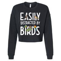 Easily Distracted By Birds Cropped Pullover Crew