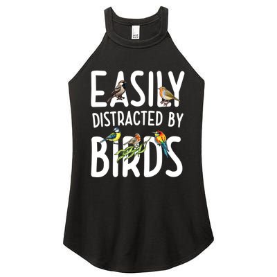 Easily Distracted By Birds Women's Perfect Tri Rocker Tank