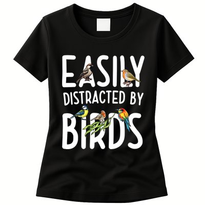 Easily Distracted By Birds Womens T-Shirt