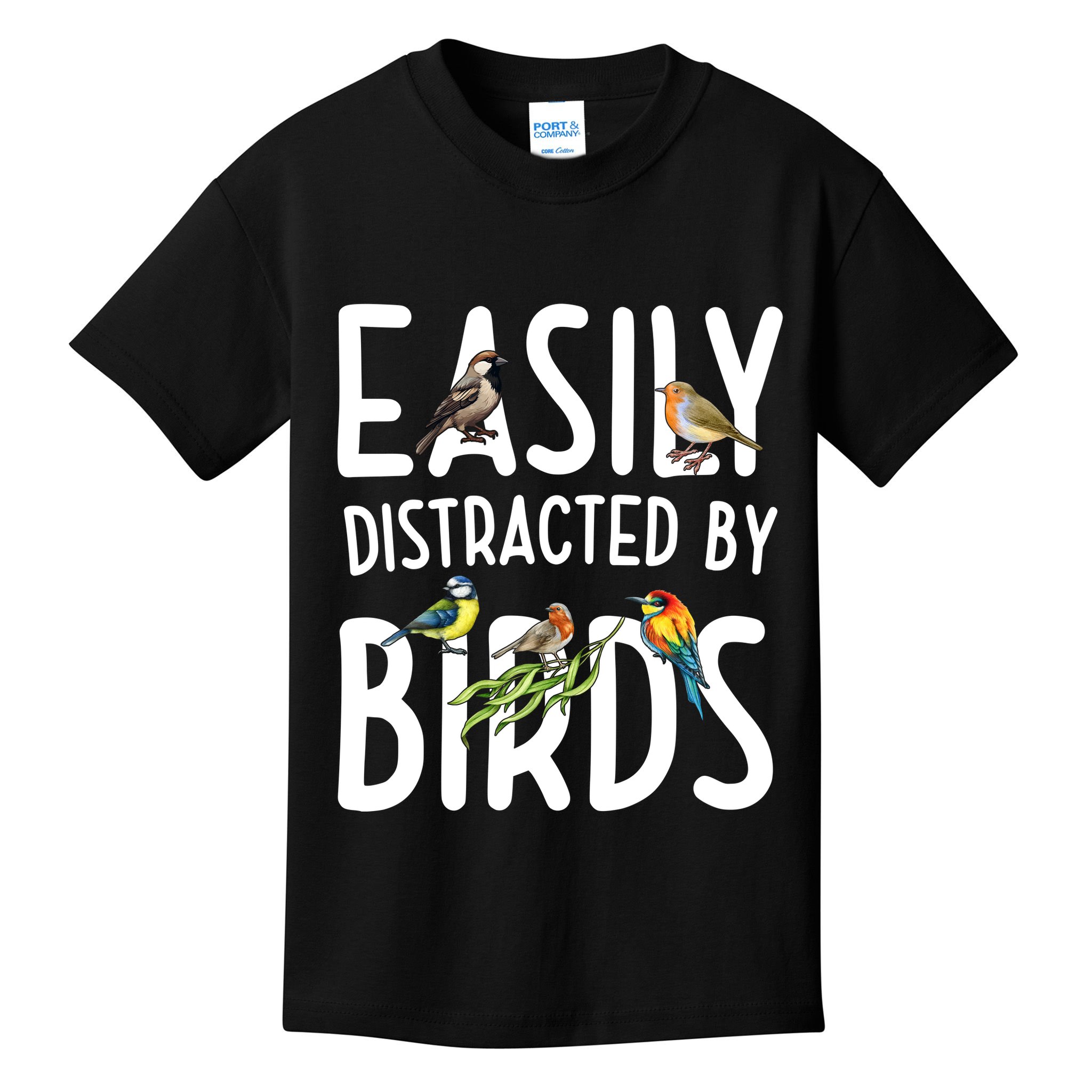 Easily Distracted By Birds Kids T-Shirt