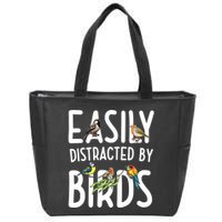 Easily Distracted By Birds Zip Tote Bag