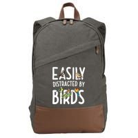 Easily Distracted By Birds Cotton Canvas Backpack