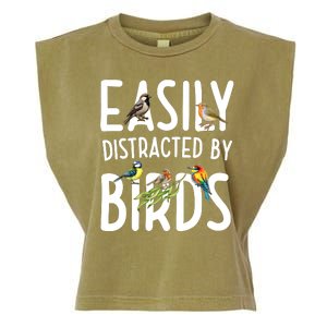 Easily Distracted By Birds Garment-Dyed Women's Muscle Tee