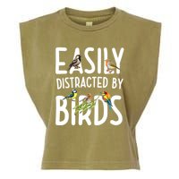Easily Distracted By Birds Garment-Dyed Women's Muscle Tee