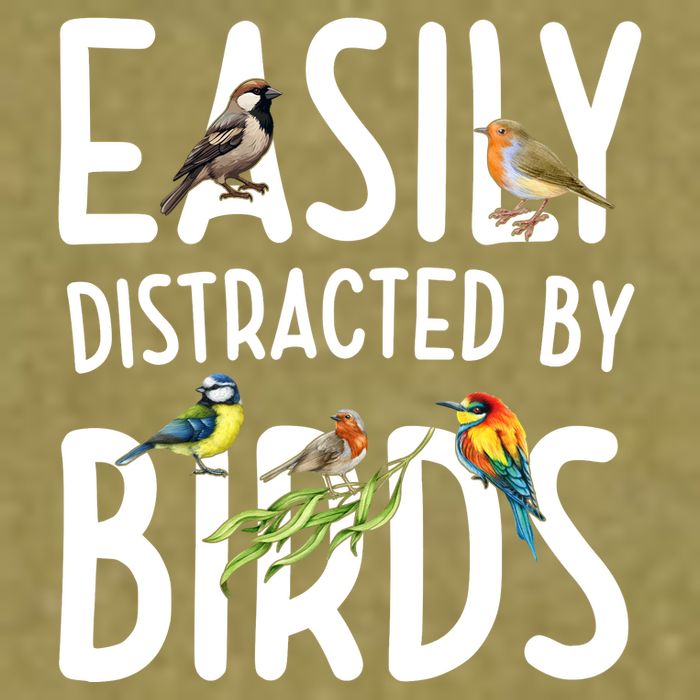 Easily Distracted By Birds Garment-Dyed Women's Muscle Tee