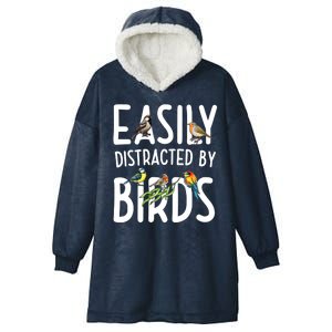 Easily Distracted By Birds Hooded Wearable Blanket