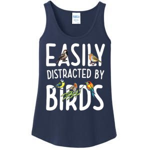 Easily Distracted By Birds Ladies Essential Tank