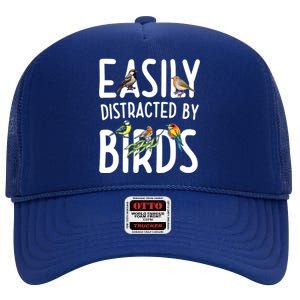 Easily Distracted By Birds High Crown Mesh Back Trucker Hat