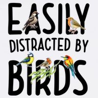 Easily Distracted By Birds Garment-Dyed Sweatshirt