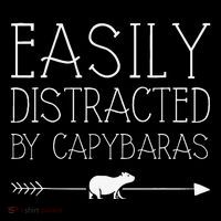Easily Distracted By Capybaras Gift For   Mammal  Flexfit Unipanel Trucker Cap
