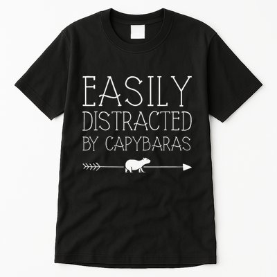 Easily Distracted By Capybaras Gift For   Mammal  Tall T-Shirt