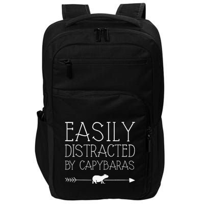 Easily Distracted By Capybaras Gift For   Mammal  Impact Tech Backpack