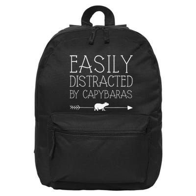 Easily Distracted By Capybaras Gift For   Mammal  16 in Basic Backpack