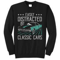 Easily Distracted By Classic Cars Funny Old Vintage Car Guy Tall Sweatshirt