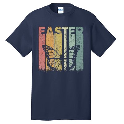 Easter Day Butterfly Retro Graphic Funny Easter Costume Tall T-Shirt