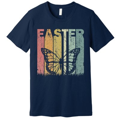 Easter Day Butterfly Retro Graphic Funny Easter Costume Premium T-Shirt