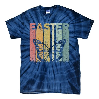 Easter Day Butterfly Retro Graphic Funny Easter Costume Tie-Dye T-Shirt