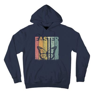 Easter Day Butterfly Retro Graphic Funny Easter Costume Tall Hoodie