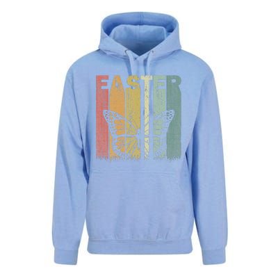 Easter Day Butterfly Retro Graphic Funny Easter Costume Unisex Surf Hoodie