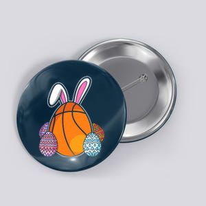 Easter Day Basketball Bunny Easter Eggs Button