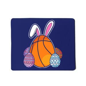 Easter Day Basketball Bunny Easter Eggs Mousepad