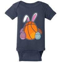 Easter Day Basketball Bunny Easter Eggs Baby Bodysuit