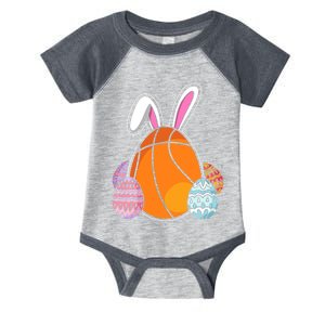 Easter Day Basketball Bunny Easter Eggs Infant Baby Jersey Bodysuit