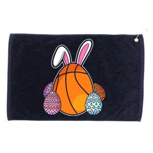 Easter Day Basketball Bunny Easter Eggs Grommeted Golf Towel