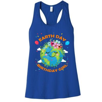 Earth Day Birthday Planet April 22nd Bday Environt Gift Women's Racerback Tank