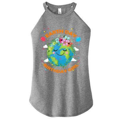 Earth Day Birthday Planet April 22nd Bday Environt Gift Women’s Perfect Tri Rocker Tank