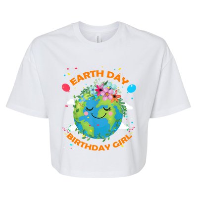 Earth Day Birthday Planet April 22nd Bday Environt Gift Bella+Canvas Jersey Crop Tee