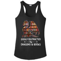 Easily Distracted By Dragons And Books Nerd Dragon Ladies PosiCharge Competitor Racerback Tank