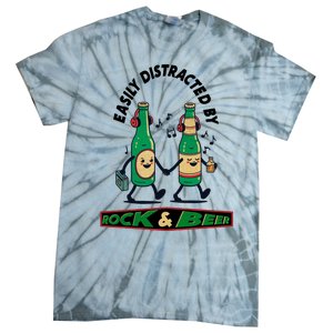 Easily Distracted By Rock And Beer Tie-Dye T-Shirt