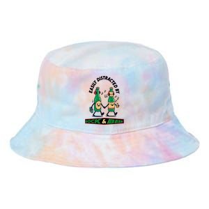 Easily Distracted By Rock And Beer Tie Dye Newport Bucket Hat