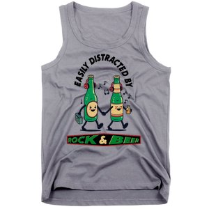 Easily Distracted By Rock And Beer Tank Top