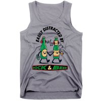 Easily Distracted By Rock And Beer Tank Top