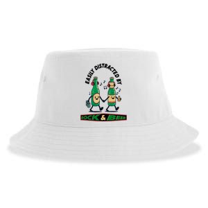 Easily Distracted By Rock And Beer Sustainable Bucket Hat