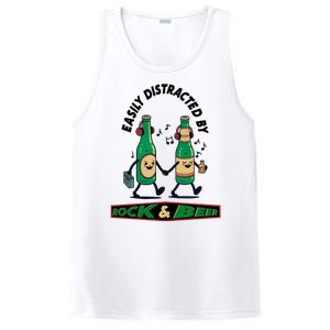 Easily Distracted By Rock And Beer PosiCharge Competitor Tank