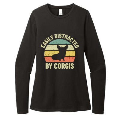 Easily Distracted By Corgis Gift Womens CVC Long Sleeve Shirt