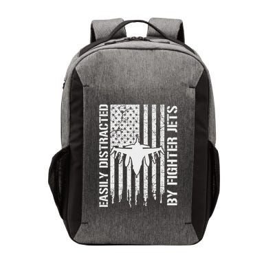 Easily Distracted By Fighter Jets American Flag Patriotic Vector Backpack